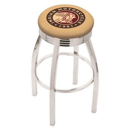 25 Chrome Indian Motorcycle Swivel Bar Stool,Accent Ring